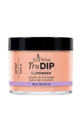 A front facing 2 ounce glass tub of EzFlow TruDIP Fake It printed with product name & information